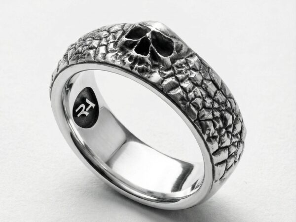 alianza calavera plata 925 para hombre Roberto Axpe