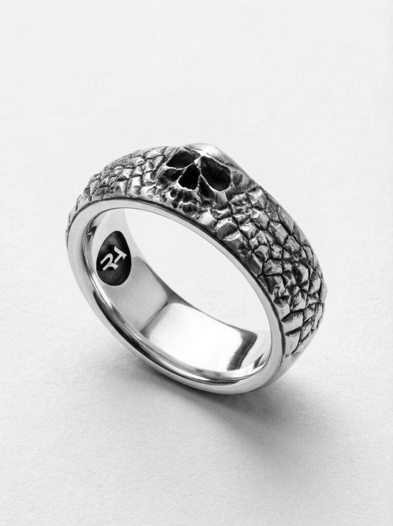 alianza calavera plata 925 para hombre Roberto Axpe