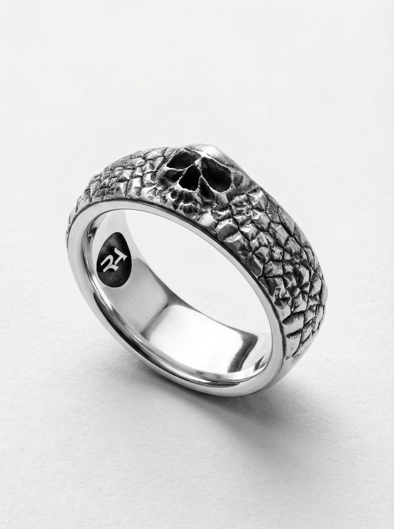 alianza calavera plata 925 para hombre Roberto Axpe