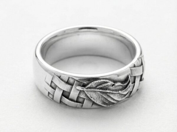 alianza pluma plata 925 para hombre Roberto Axpe