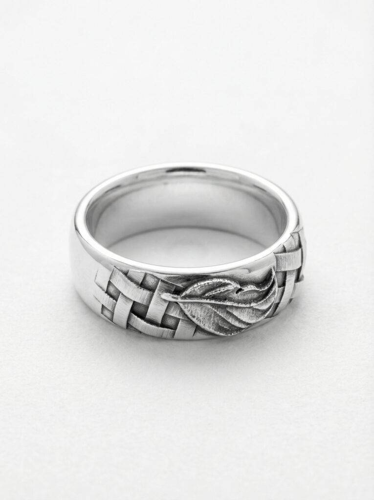 alianza pluma plata 925 para hombre Roberto Axpe