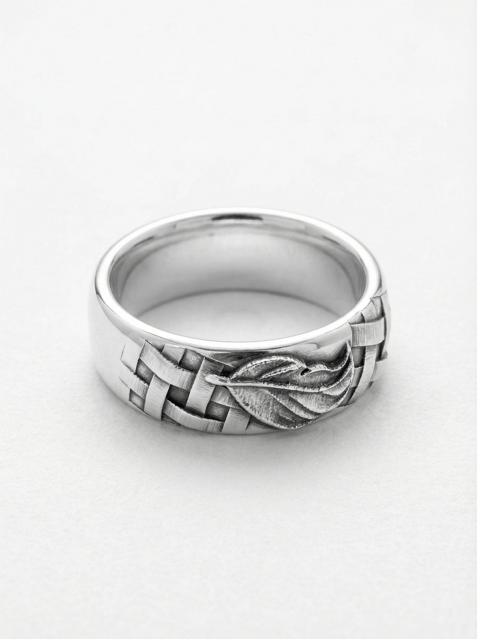 alianza pluma plata 925 para hombre Roberto Axpe