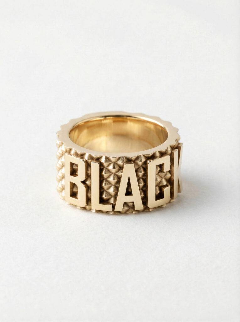 Anillo black plata chapada oro para hombre Roberto Axpe