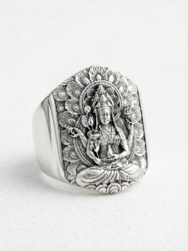 Anillo buda de plata 925 para hombre Roberto Axpe