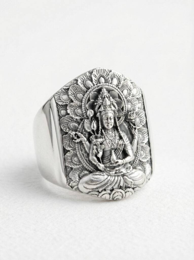 Anillo buda de plata 925 para hombre Roberto Axpe