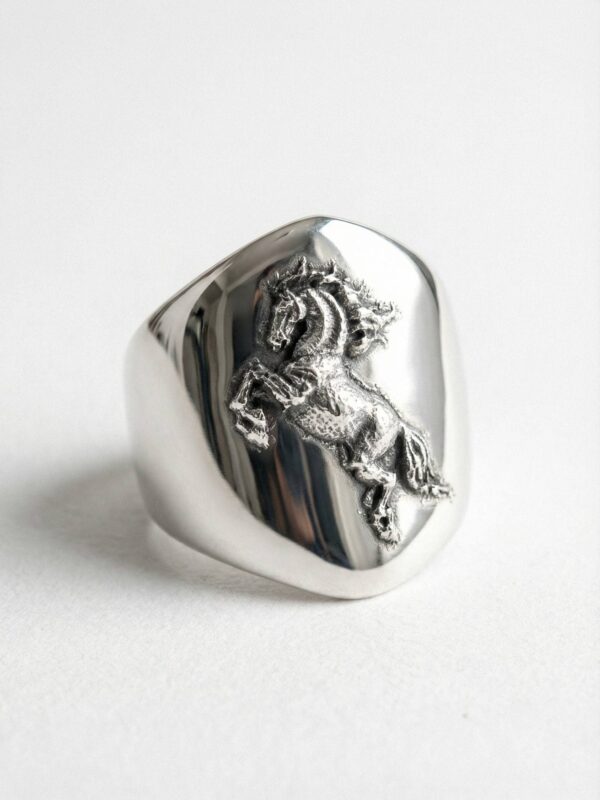 Anillo caballo salvaje de plata 925 para hombre Roberto Axpe