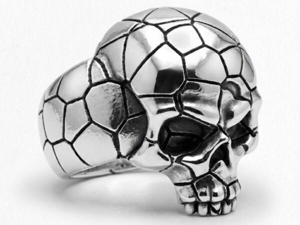 Anillo calavera agrietada de plata 925 para hombre Roberto Axpe