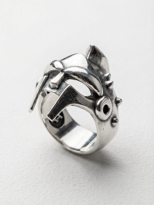 Anillo casco gladiator plata 925 para hombre Roberto Axpe