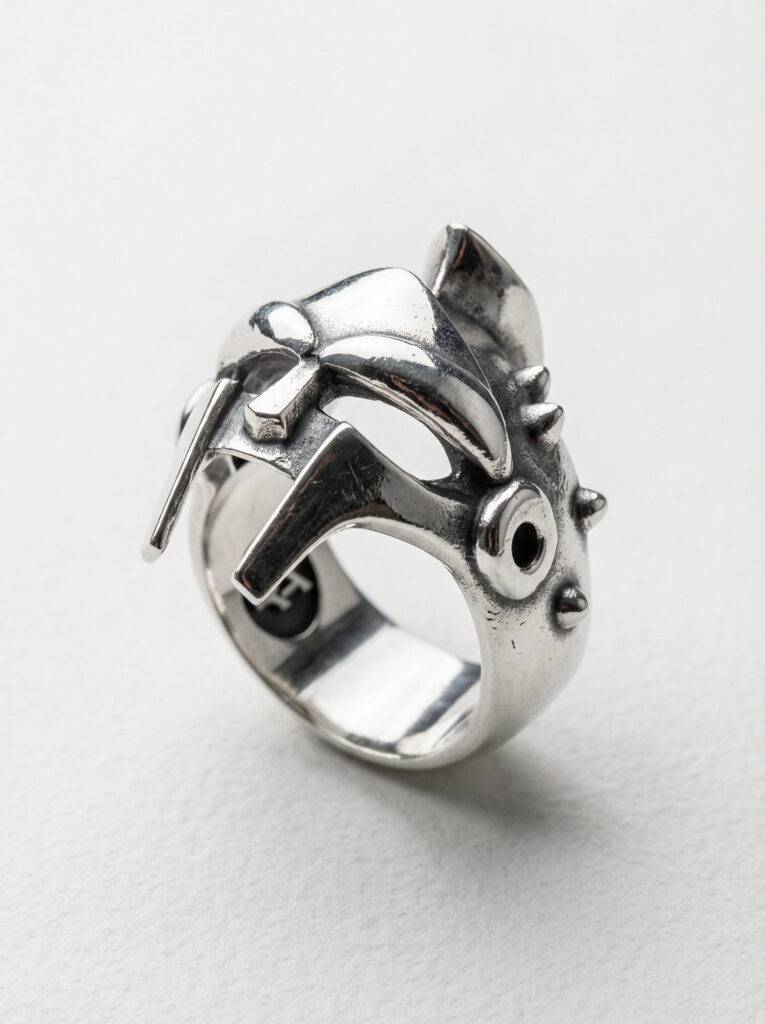 Anillo casco gladiator plata 925 para hombre Roberto Axpe