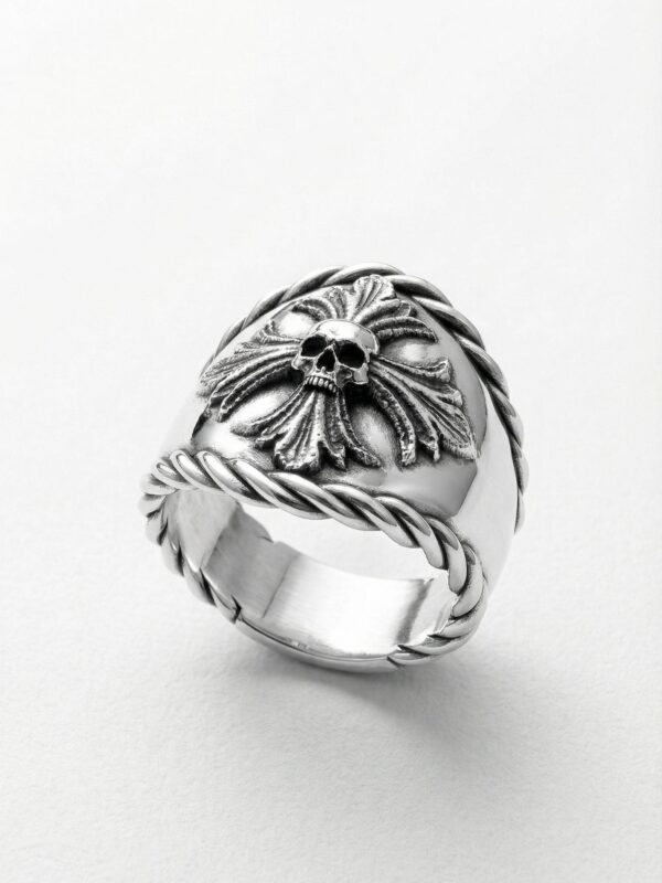 Anillo cruz pirata plata 925 para hombre Roberto Axpe