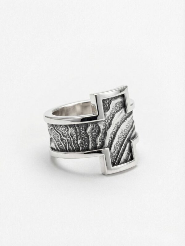 Anillo cruz de plata 925 para hombre Roberto Axpe