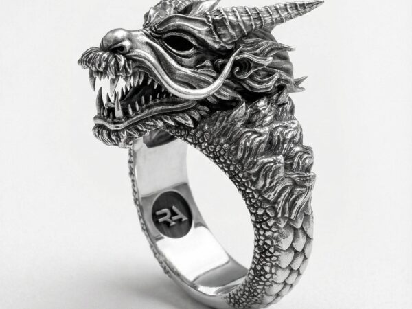 Anillo dragon plata 925 para hombre Roberto Axpe