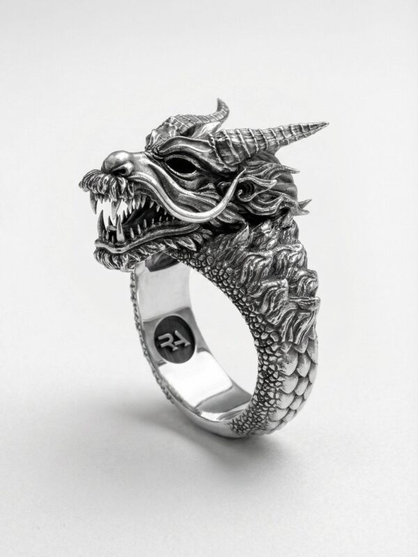 Anillo dragon plata 925 para hombre Roberto Axpe