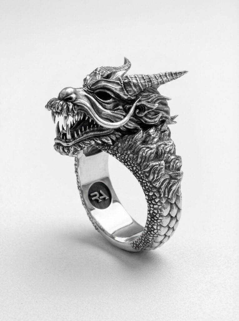 Anillo dragon plata 925 para hombre Roberto Axpe