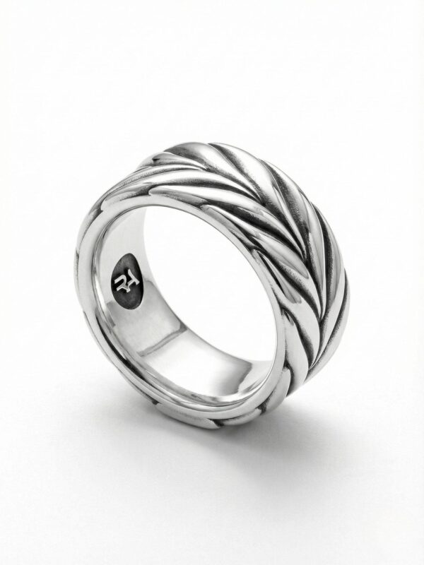 Anillo espiga de plata 925 para hombre Roberto Axpe