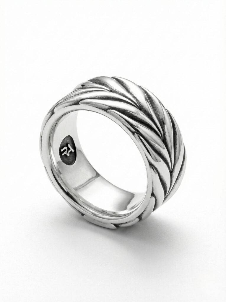 Anillo espiga de plata 925 para hombre Roberto Axpe