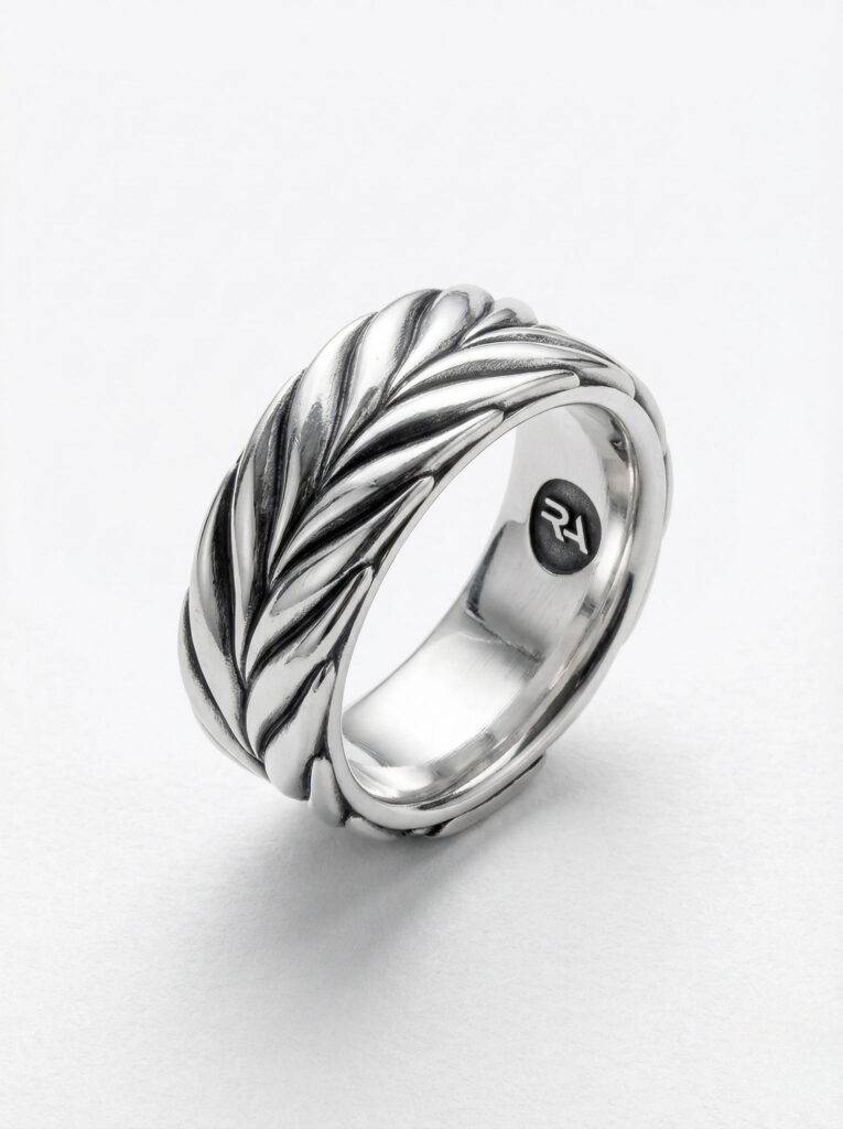 Anillo espiga de plata 925 para hombre Roberto Axpe