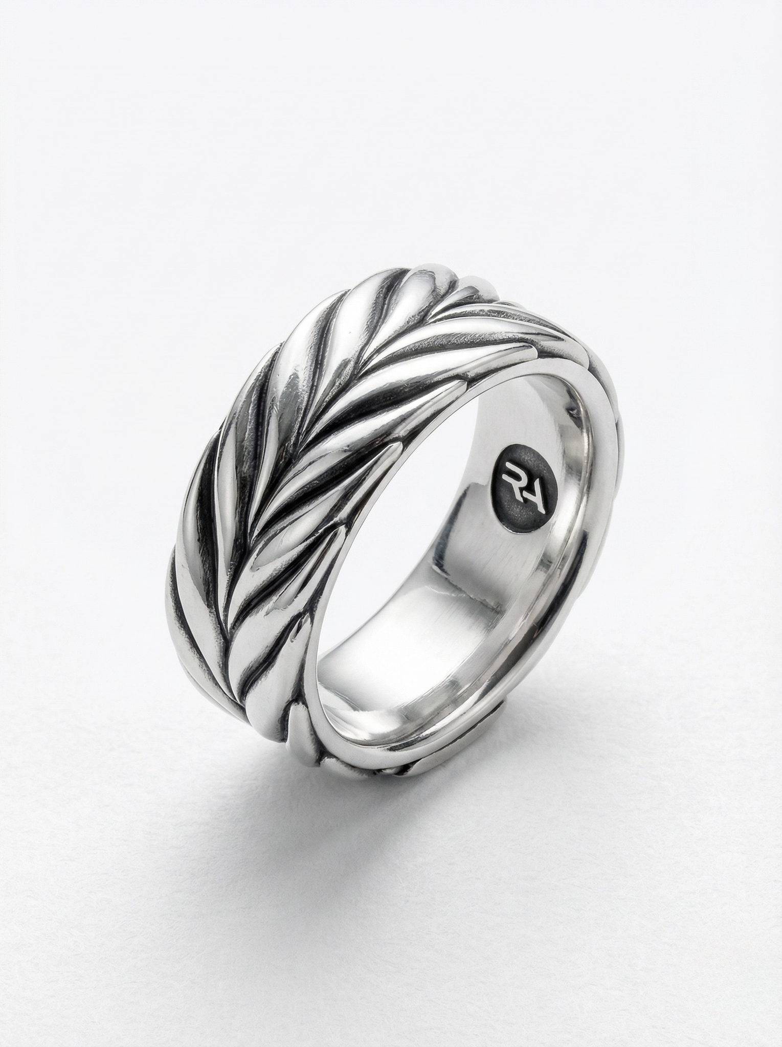 Anillo espiga de plata 925 para hombre Roberto Axpe