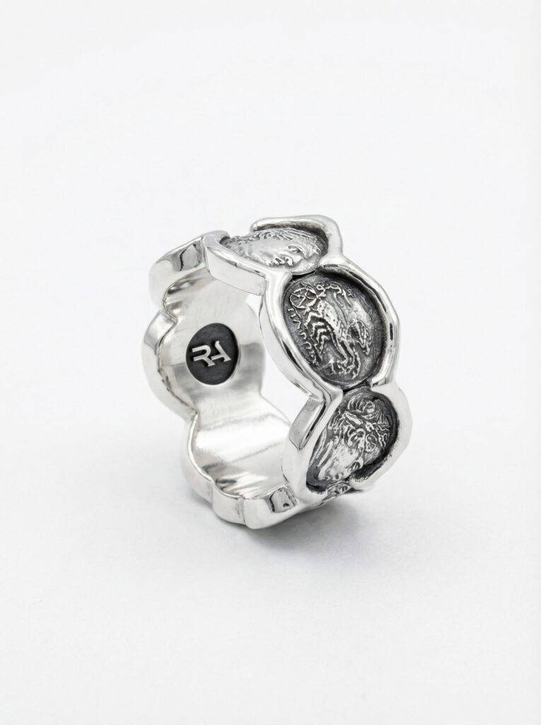 Anillo inspiracion monedas romanas plata 925 para hombre Roberto Axpe