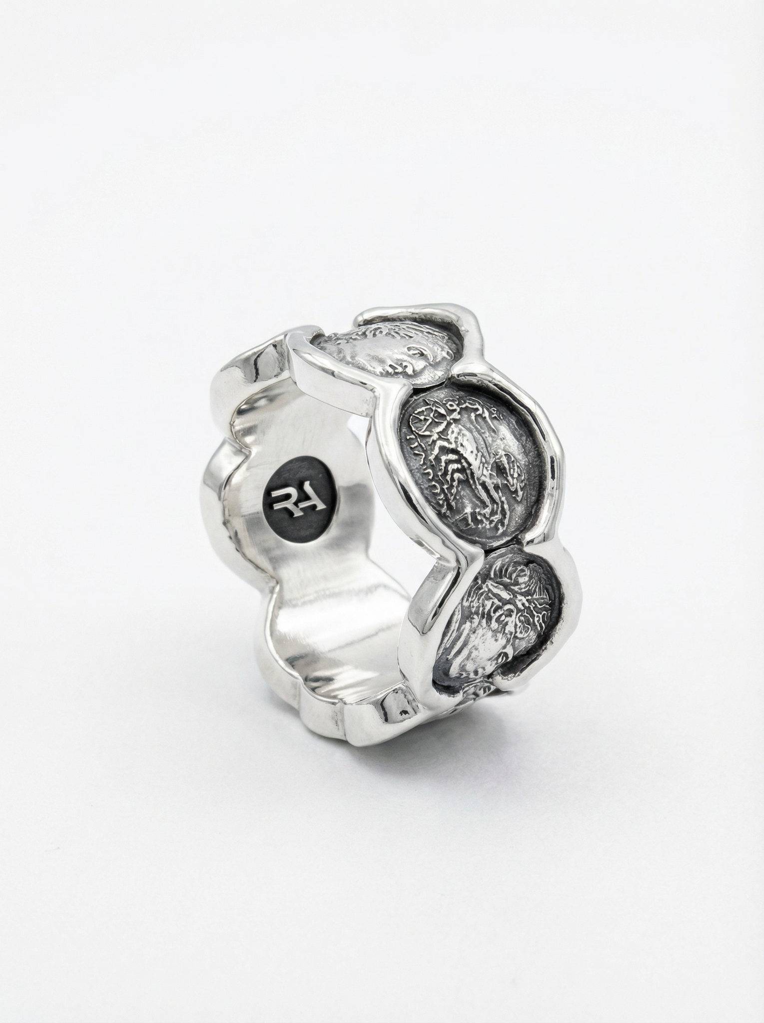 Anillo inspiracion monedas romanas plata 925 para hombre Roberto Axpe