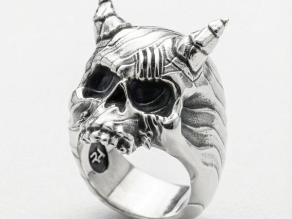Anillo calavera demonio plata 925 para hombre Roberto Axpe