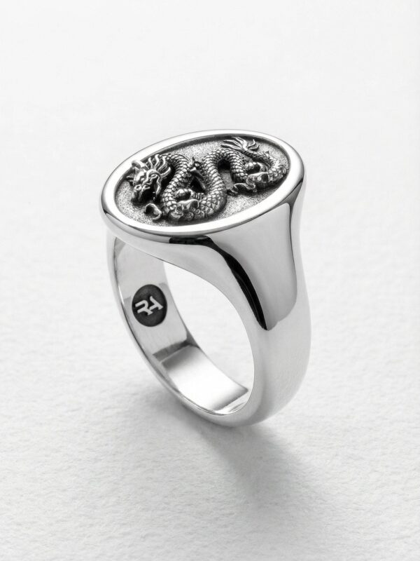 Sello dragon plata 925 para hombre Roberto Axpe