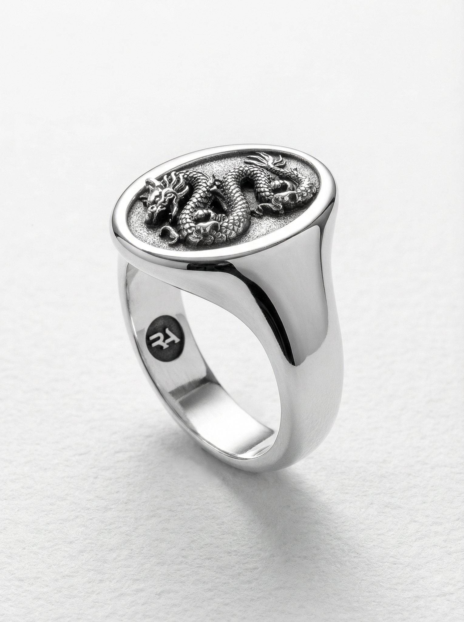 Sello dragon plata 925 para hombre Roberto Axpe