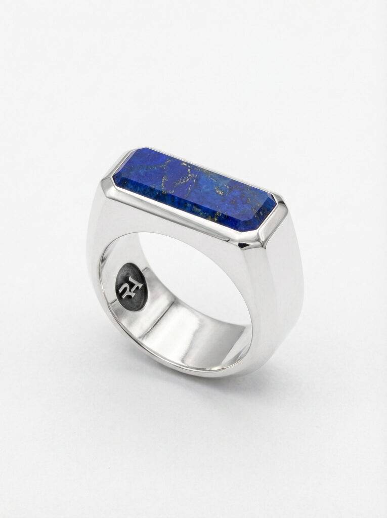 Sello con Lapislazuli de plata 925 para hombre Roberto Axpe