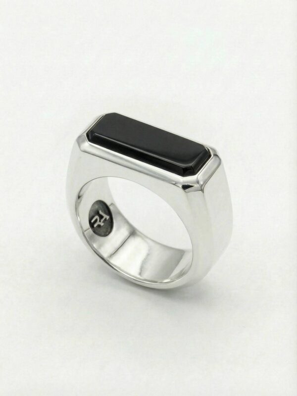Sello con Onix de plata 925 para hombre Roberto Axpe
