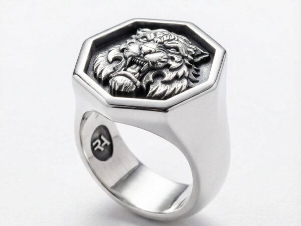 Sello tigre de plata 925 para hombre Roberto Axpe