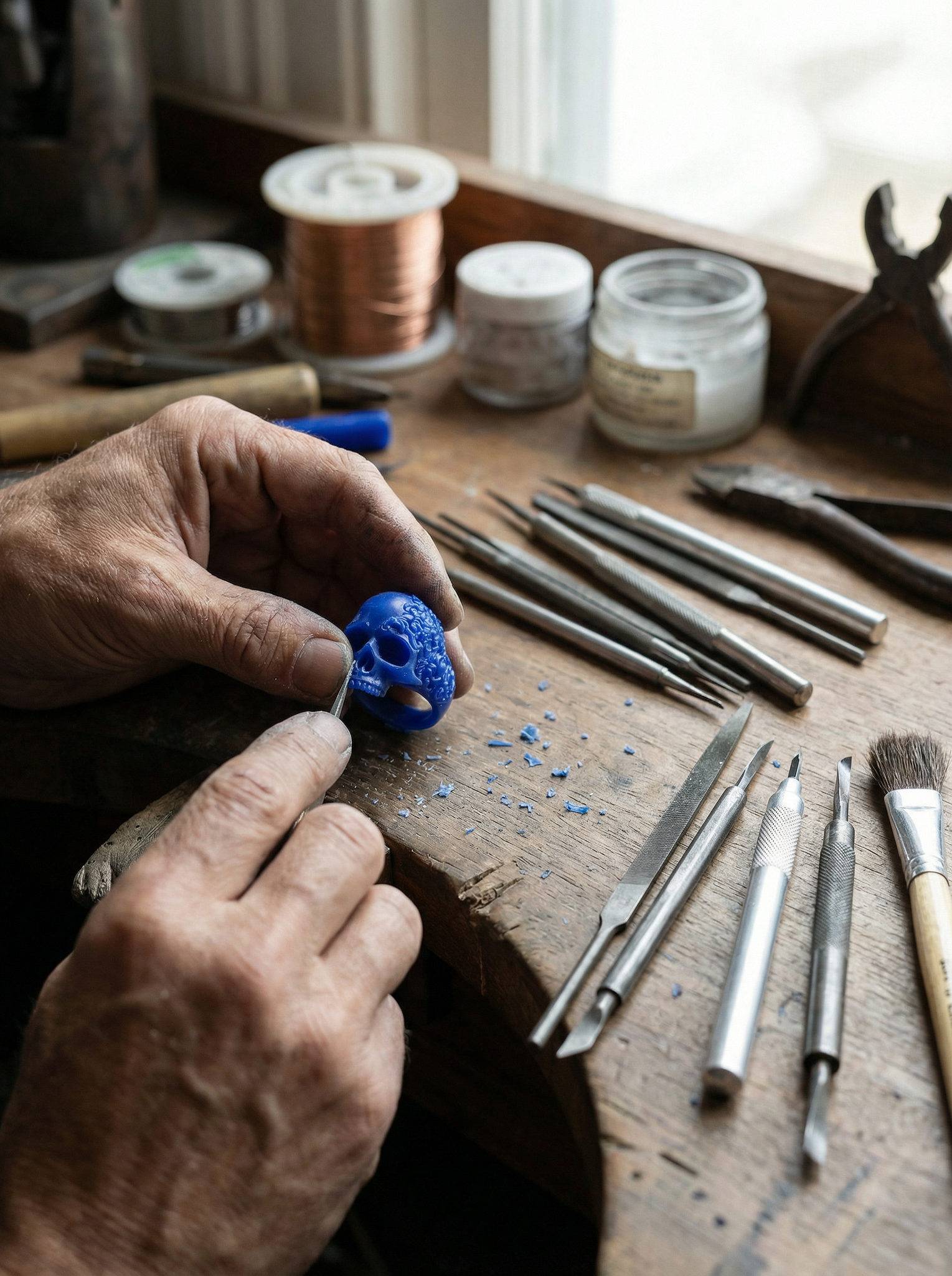 Anillo cera perdida hecho a mano Roberto Axpe