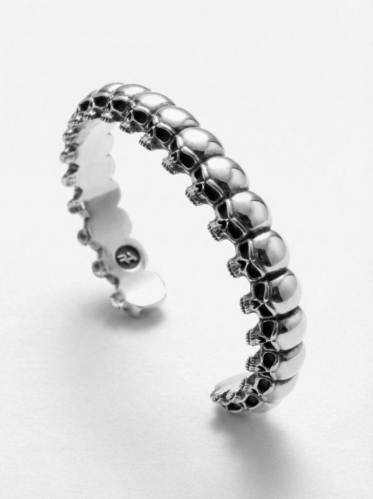 pulsera-calaveras-plata-vista-perspectiva