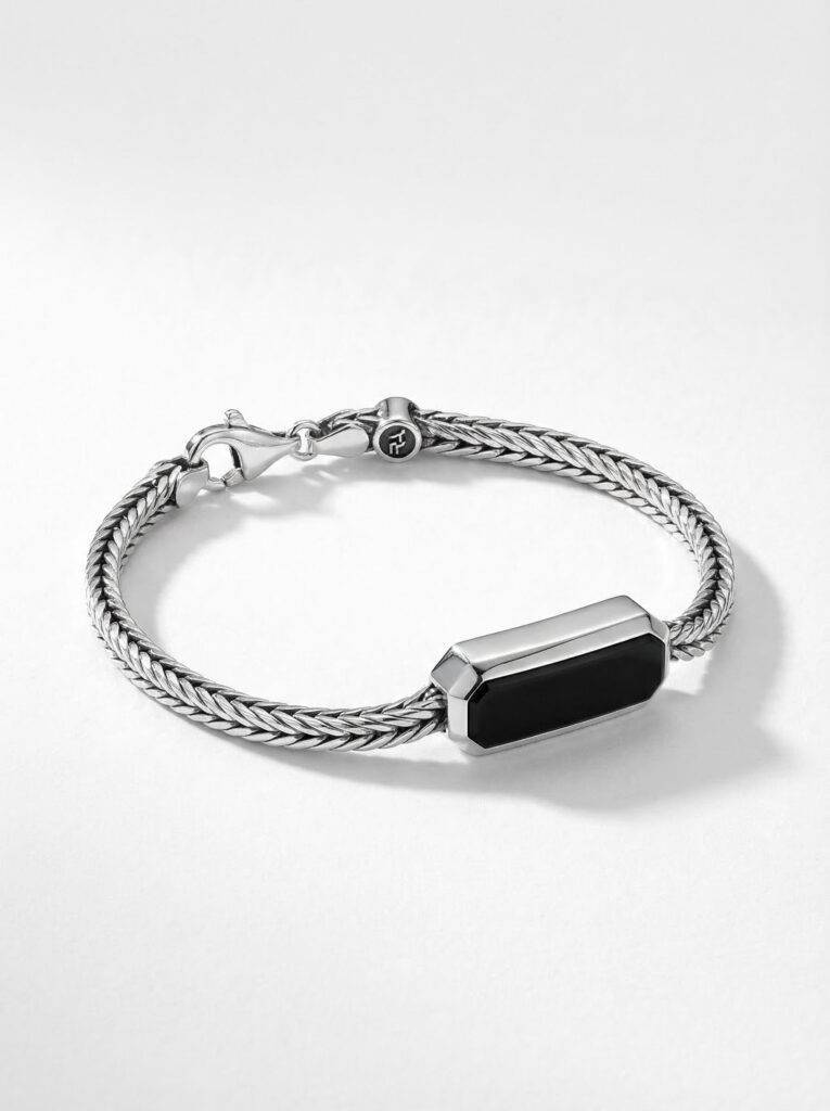 pulsera-plata-ónix-vista-perspectiva