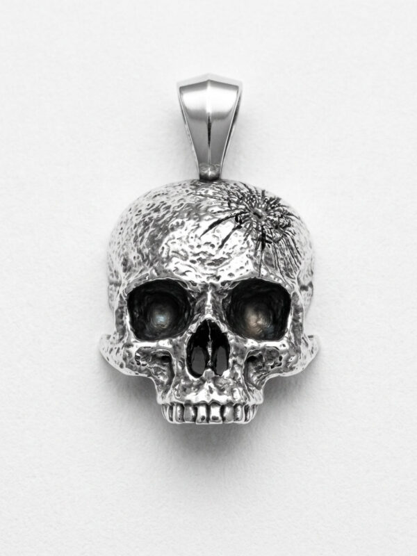 CALAVERA CON DISPARO INCRUSTADO
