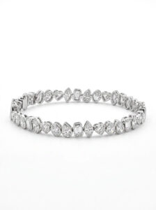 Pulsera Rivière de Diamantes con Tallas Mixtas