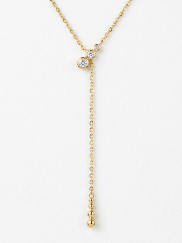 colgante corbata de oro amarillo con diamantes